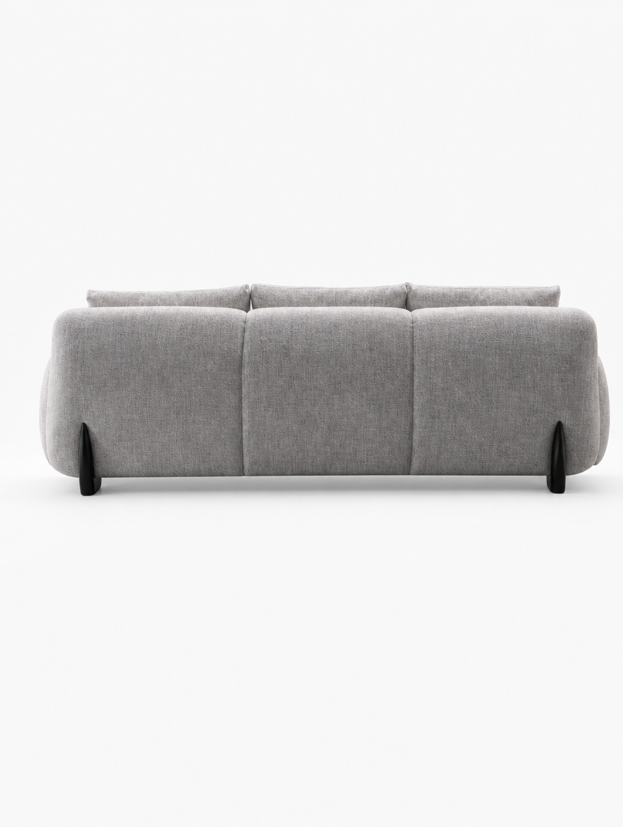 Canapé 3 places en tissu gris