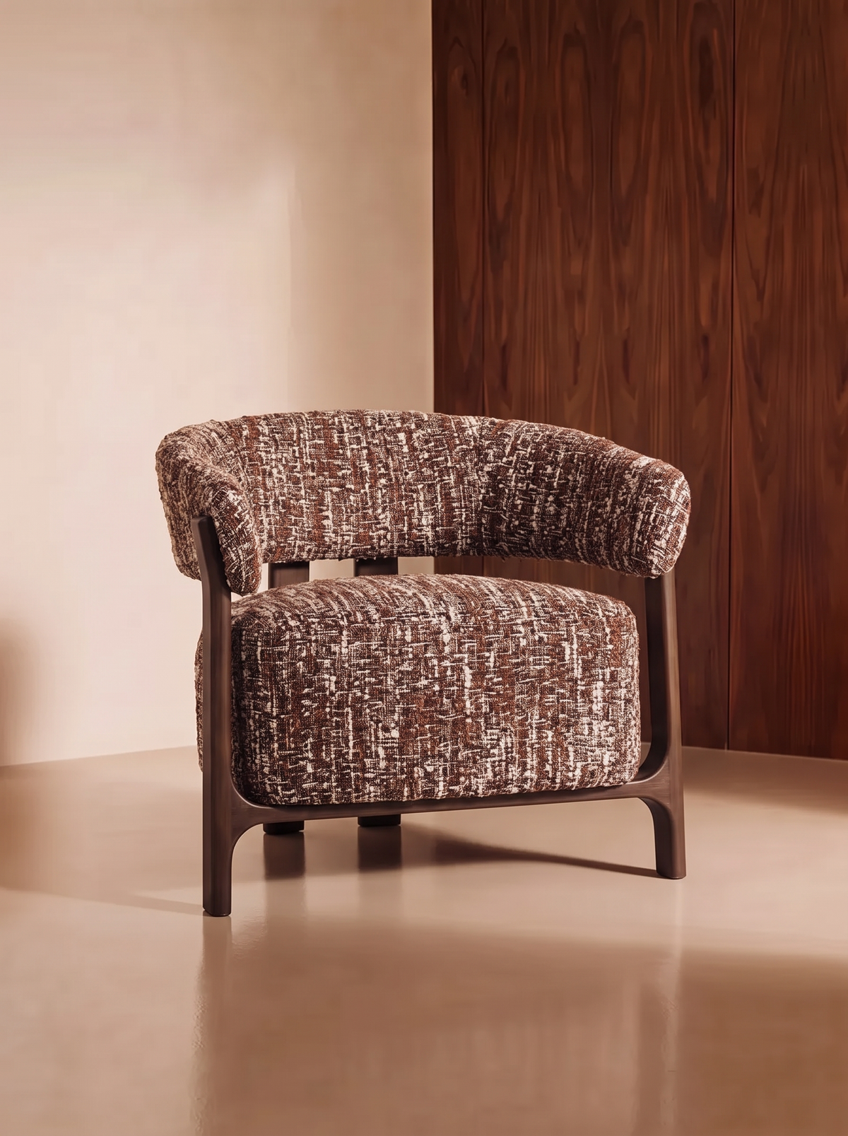Fauteuil en tissu hazel et bois