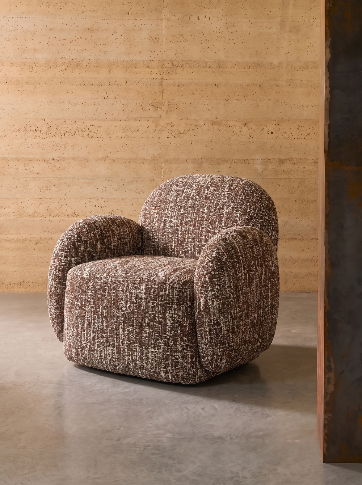 Fauteuil en tissu hazel et bois