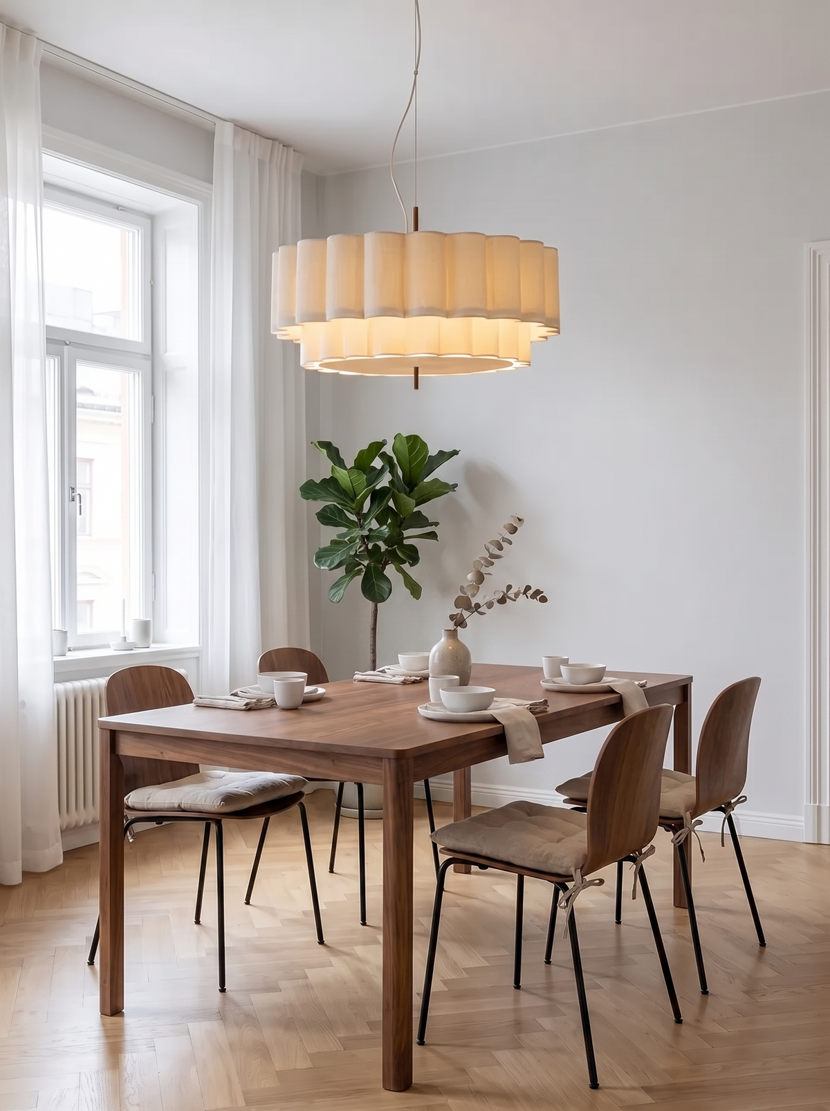 Suspension scandinave en tissu