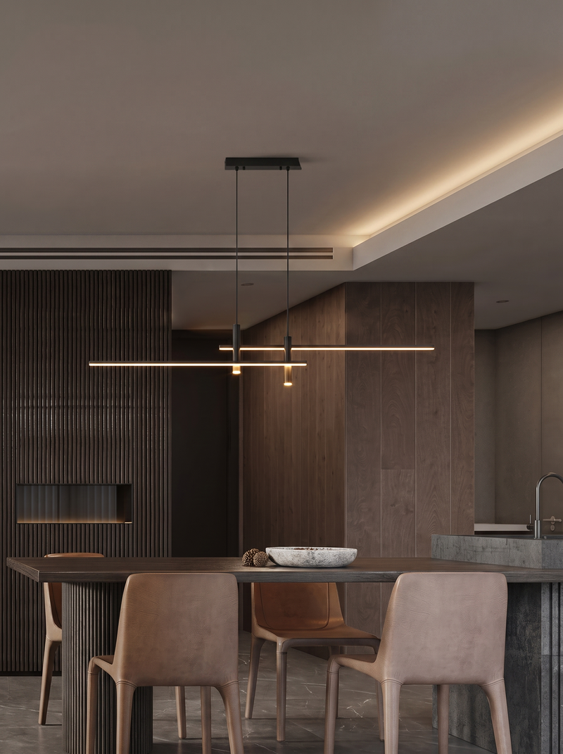 Linear Metal Pendant Light