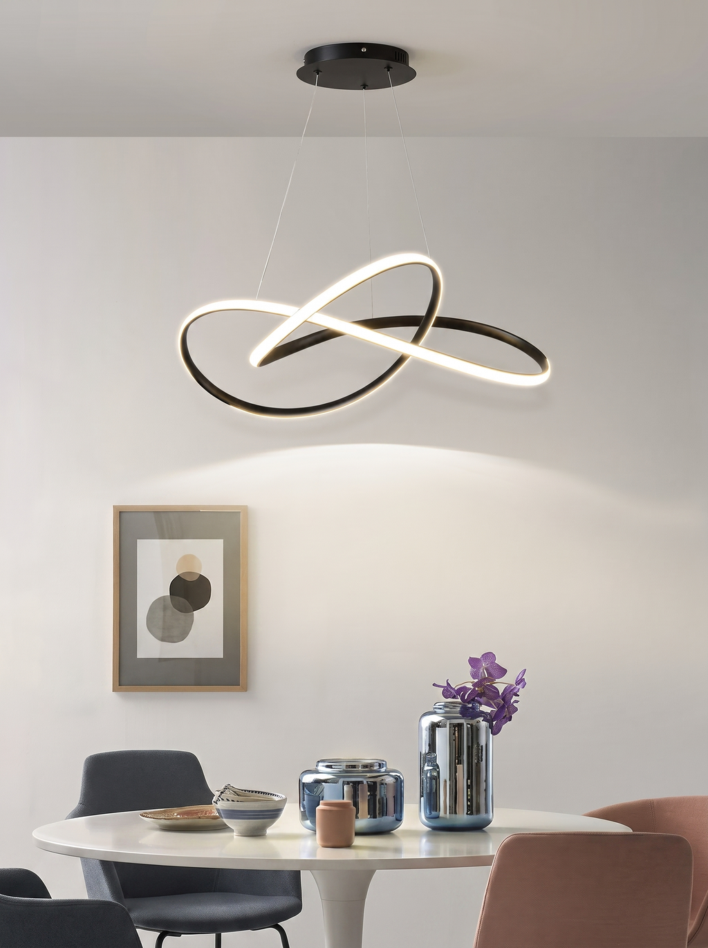 Lustre spiral en LED