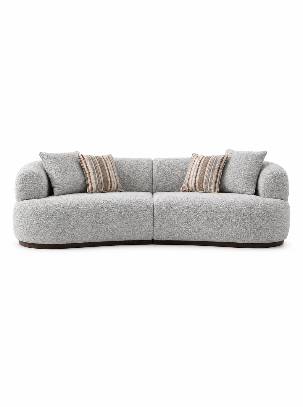 Canapé 3 places en tissu gris clair