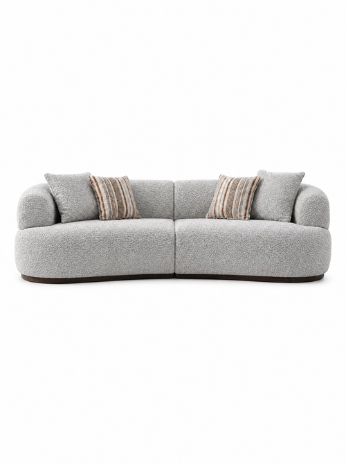 3-Seater Sofa in Ivory Fabric