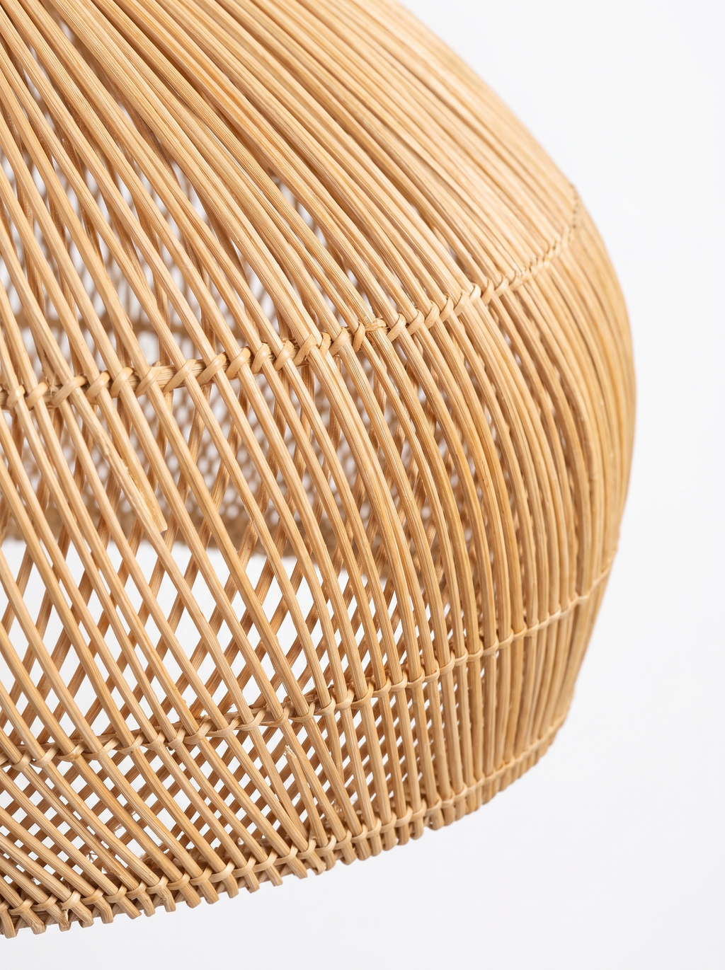 Suspension rotin et bois