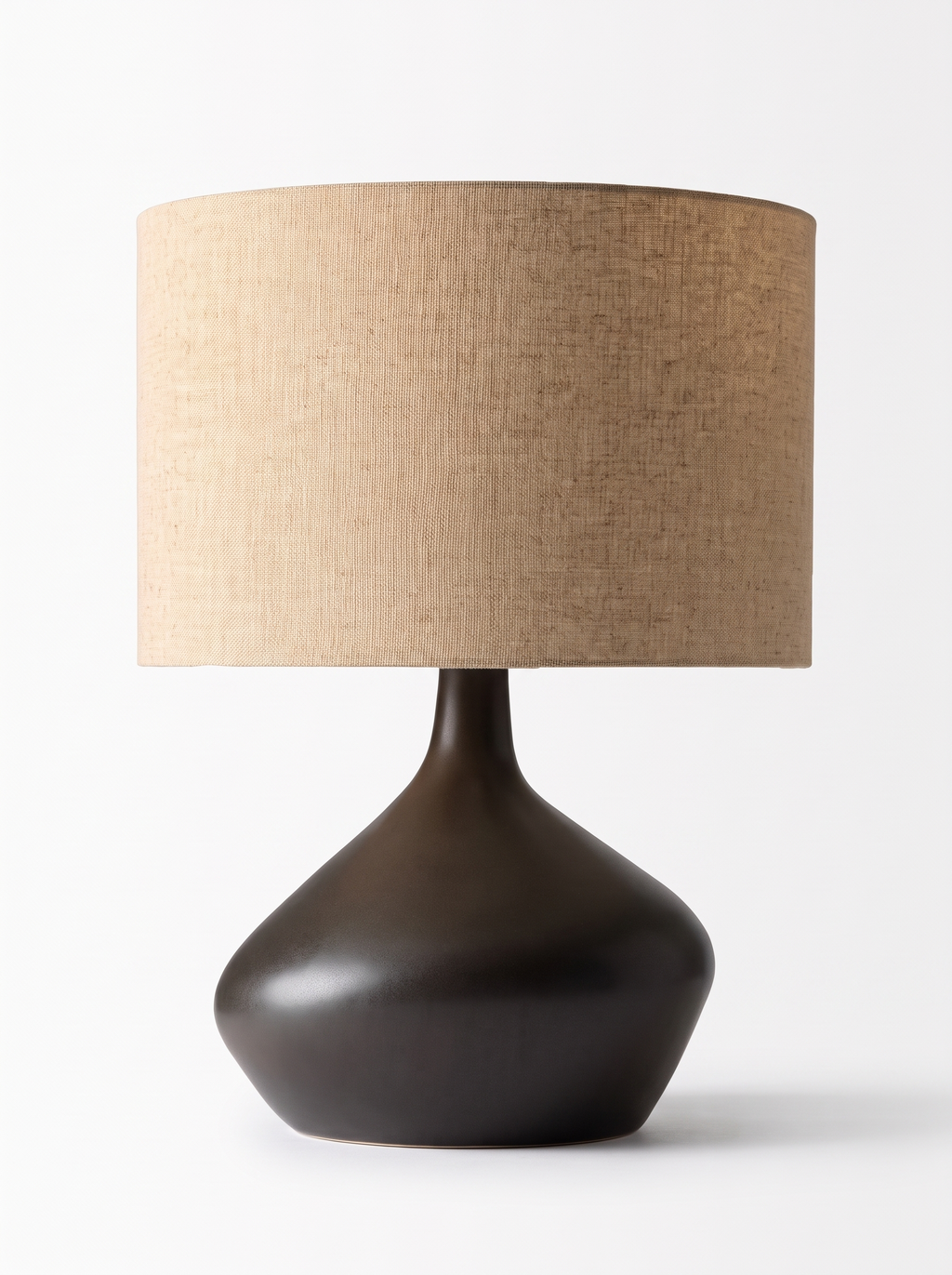 Lampe de table en céramique et lin