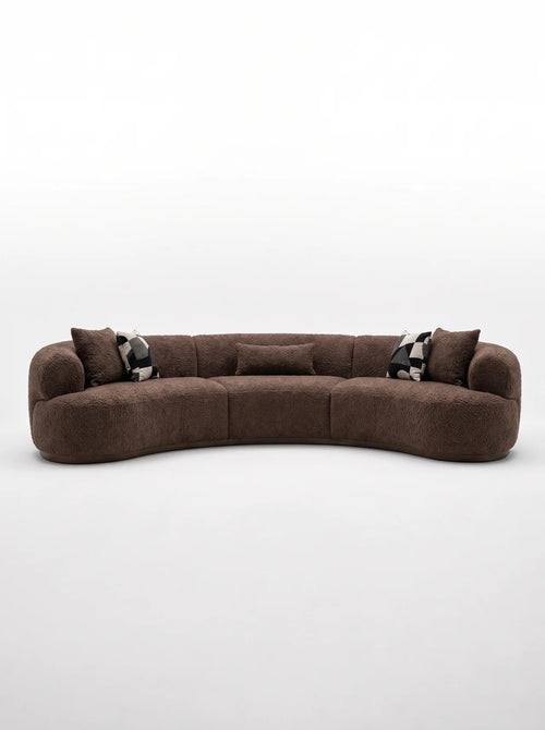 5-Seater Corner Sofa in Espresso Fabric