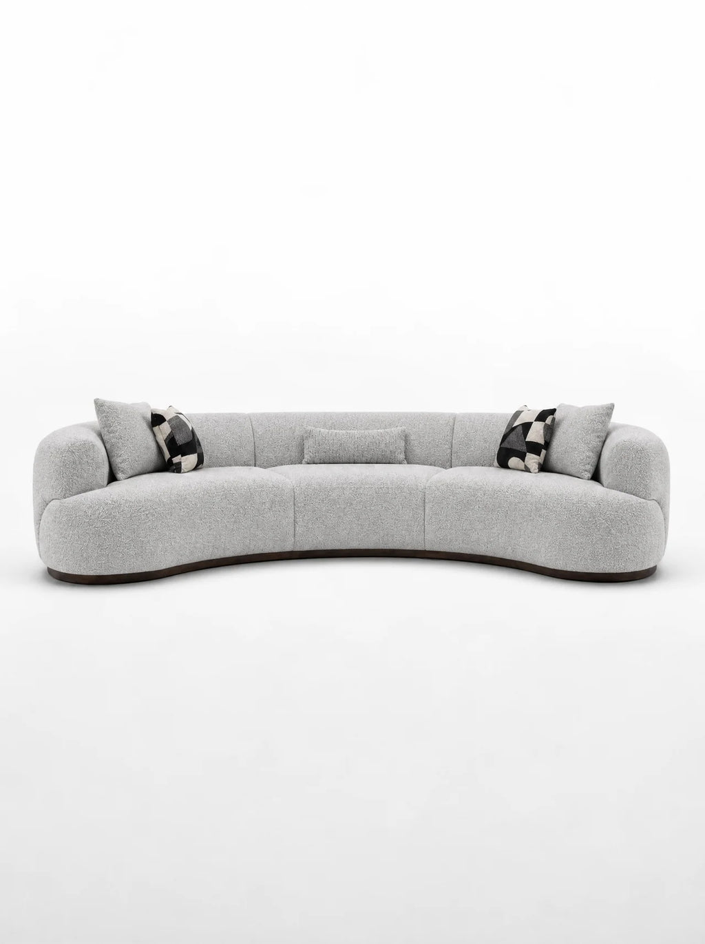 Canapé 5 places en tissu gris clair