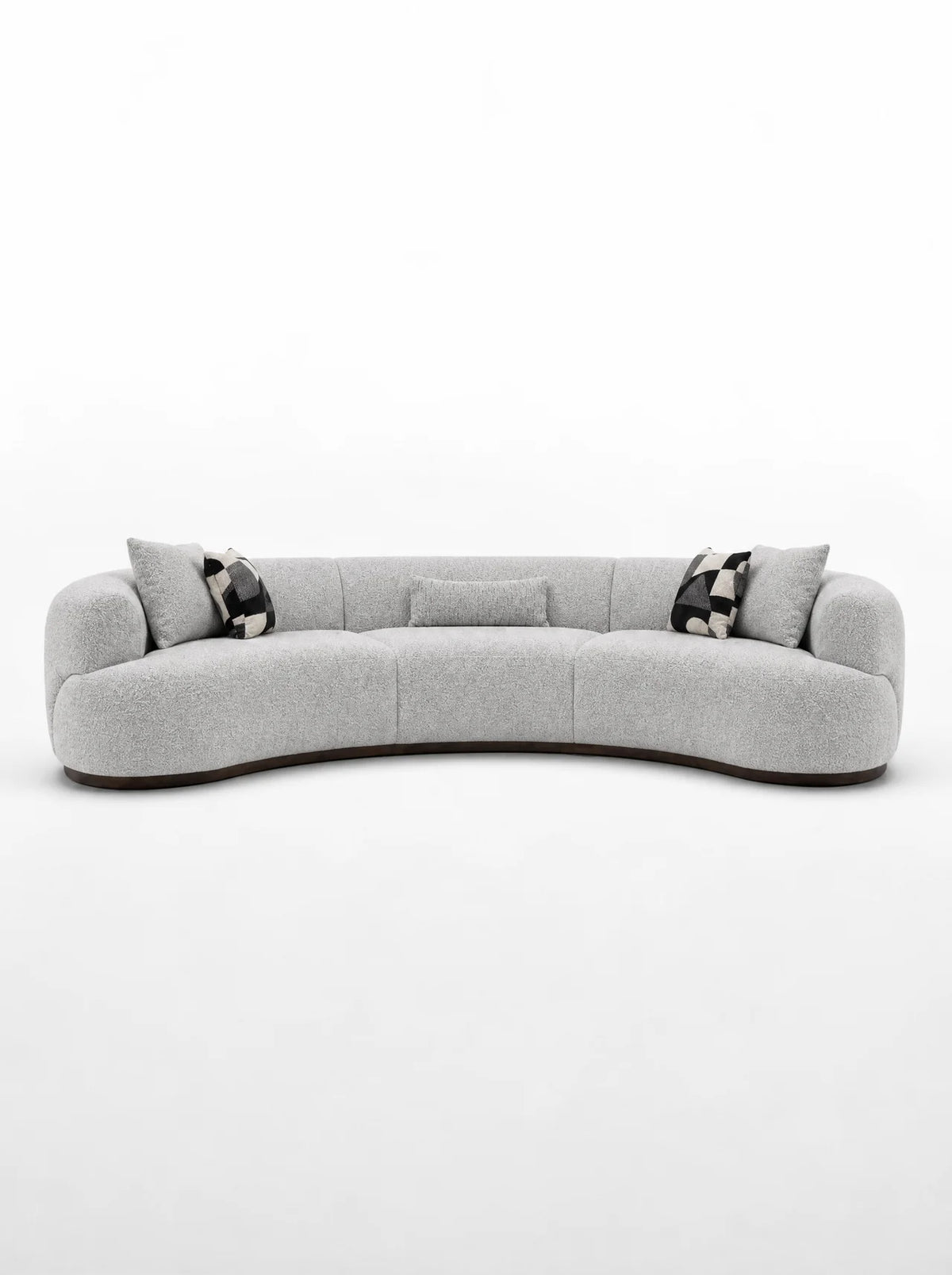 Canapé 5 places en tissu gris clair