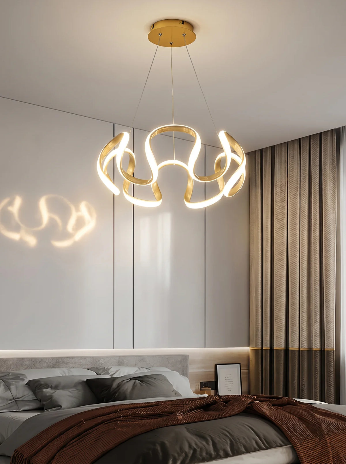 Lustre spiral en LED