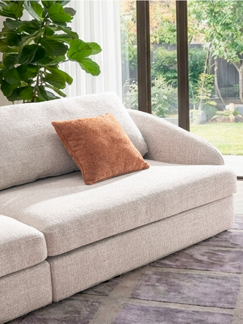 3-Seater Sofa in Cream Fabric